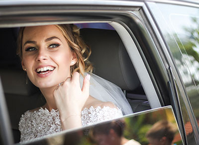 couple on a wedding day  